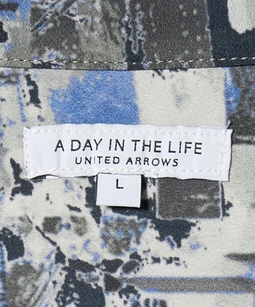 A DAY IN THE LIFE UNITED ARROWS(アデイインザライフユナイテッドアローズ)の「ヴィンテージプリント ワイド オープンカラーシャツ<A DAY IN THE LIFE>(シャツ/ブラウス・メンズ・ナチュラル/グレー系/ブラック・L/M)」の13枚目の写真