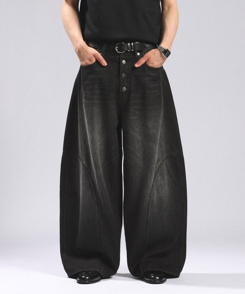 RAGEBLUE(レイジブルー)の「FRONT METAL BUTTON 10oz DENIM BARREL PANTS/フロントメタルボタン10ozデニムバレルパンツ(デニムパンツ・メンズ・ブルー/グレー・LARGE/MEDIUM)」の20枚目の写真
