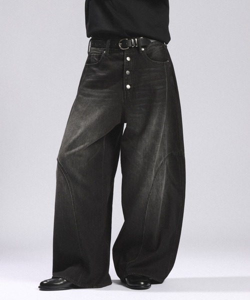 RAGEBLUE(レイジブルー)の「FRONT METAL BUTTON 10oz DENIM BARREL PANTS/フロントメタルボタン10ozデニムバレルパンツ(デニムパンツ・メンズ・ブルー/グレー・LARGE/MEDIUM)」の21枚目の写真