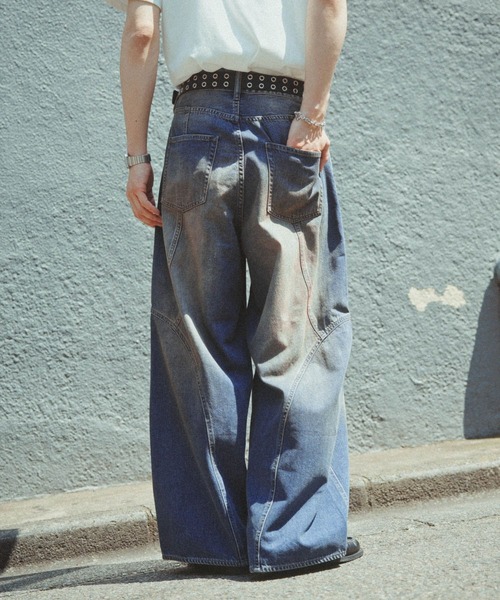 RAGEBLUE(レイジブルー)の「FRONT METAL BUTTON 10oz DENIM BARREL PANTS/フロントメタルボタン10ozデニムバレルパンツ(デニムパンツ・メンズ・ブルー/グレー・LARGE/MEDIUM)」の17枚目の写真