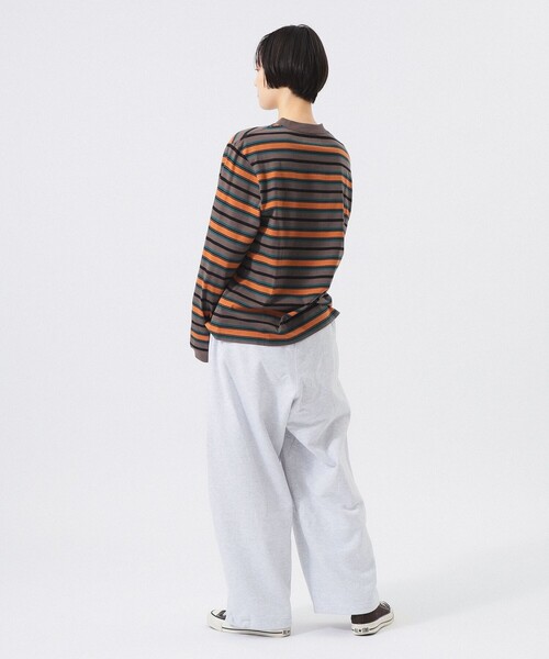 BEAMS BOY(ビームスボーイ)の「ボーイ エンブロイダリー ボーダー ロングスリーブ(Tシャツ/カットソー・レディース・ブラウン/ホワイト系その他7/ネイビー・3/2/1)」の11枚目の写真