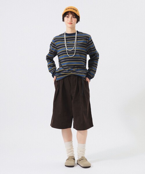 BEAMS BOY(ビームスボーイ)の「ボーイ エンブロイダリー ボーダー ロングスリーブ(Tシャツ/カットソー・レディース・ブラウン/ホワイト系その他7/ネイビー・3/2/1)」の13枚目の写真