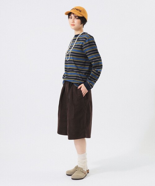 BEAMS BOY(ビームスボーイ)の「ボーイ エンブロイダリー ボーダー ロングスリーブ(Tシャツ/カットソー・レディース・ブラウン/ホワイト系その他7/ネイビー・3/2/1)」の14枚目の写真