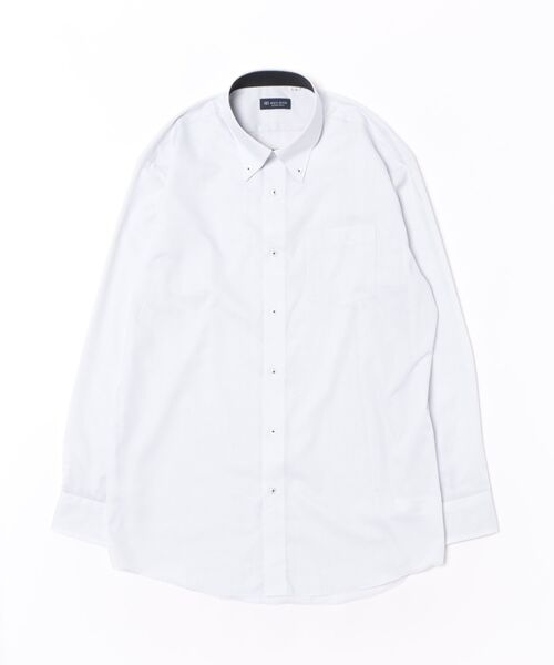 TOKYO SHIRTS(トウキョウシャツ)の「【吸水速乾】 形態安定ノンアイロン ボタンダウン 長袖ビジネスワイシャツ(大きいサイズ・長いサイズ)(ビジネスシャツ・メンズ・グレー・首回り45cm-裄丈86cm/首回り45cm-裄丈90cm/首回り47cm-裄丈86cm/首回り43cm-裄丈90cm/首回り45cm-裄丈82cm/首回り41cm-裄丈90cm/首回り39cm-裄丈88cm/首回り42cm-裄丈90cm/首回り47cm-裄丈90cm)」の6枚目の写真