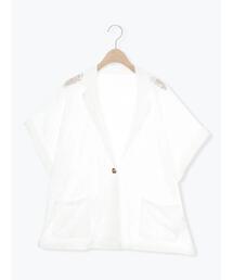 【ZOZO限定】フラワーレース半袖テーラージャケット