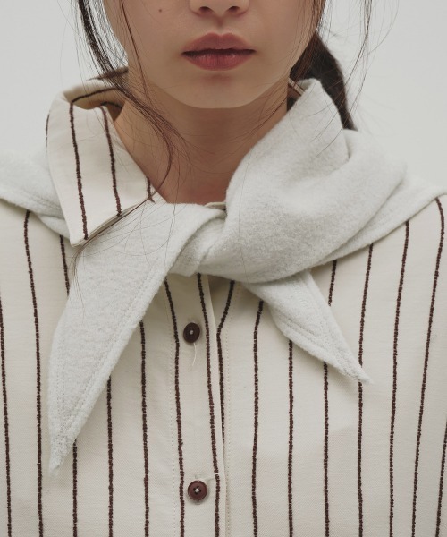 TODAYFUL(トゥデイフル)の「Softwool Scarf(バンダナ/スカーフ・レディース・チャコールグレー/ミント・FREE)」の2枚目の写真