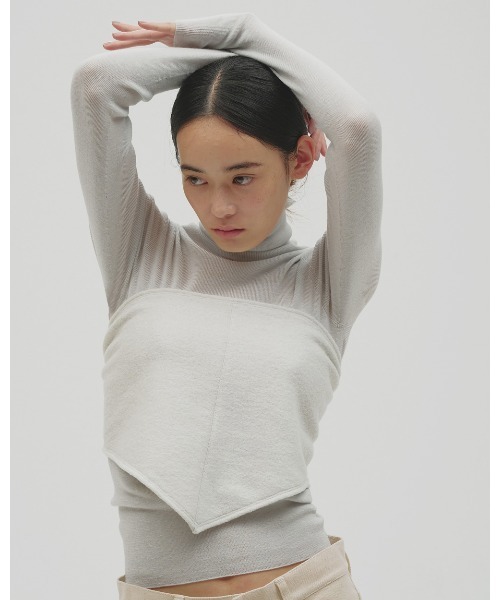 TODAYFUL(トゥデイフル)の「Softwool Scarf(バンダナ/スカーフ・レディース・チャコールグレー/ミント・FREE)」の8枚目の写真
