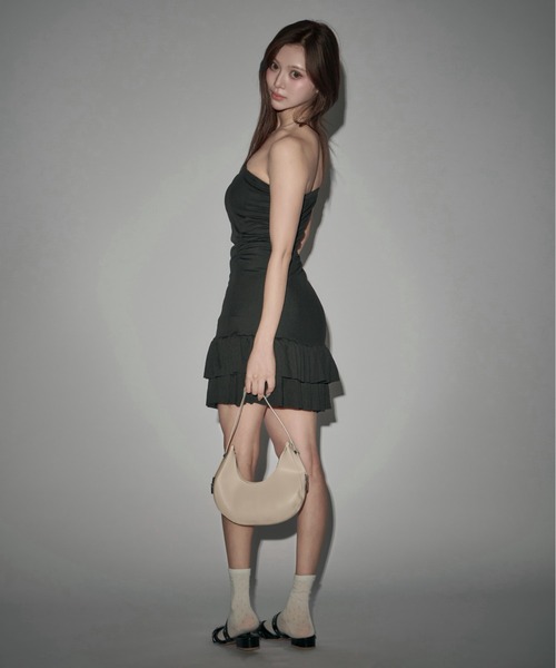 CeLess(セレス)の「Sleeveless Tiered Mini Dress / ノースリーブティアードミニワンピース(ワンピース・レディース・ブラック/ピンク・FREE)」の8枚目の写真