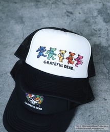 CALIFORNIA HAVE A NICE TIME !（カリフォルニアハブァナイスタイム）の「Grateful Dead メッシュキャップ　アイコニック　スカル　ダンシングベア　ロゴ　グラフィック トラッカーキャップ（キャップ）」