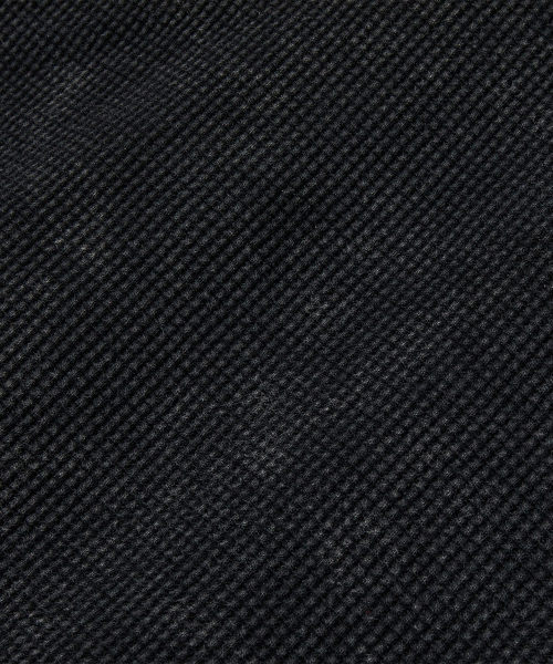 MIHAK（ミハク）の「[無地Ver.] ウォッシュドワッフルヘンリーネックTシャツ (ブラック)（Tシャツ/カットソー・メンズ・その他・1/4/3/2）」の10枚目の写真