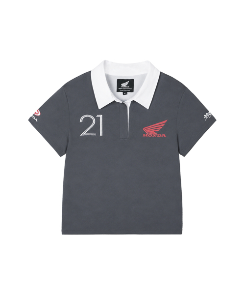 PHYPS MOTORCYCLE(フィップスモーターサイクル)の「Womens Moto Patch Polo Shirt Navy(ポロシャツ・レディース・その他・SMALL/MEDIUM)」の8枚目の写真