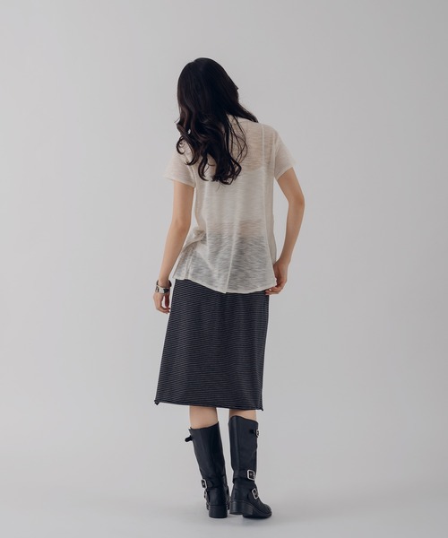 MUHET(ミュエータ)の「shirring slab knit shirt / シャーリングスラブニットシャツ(シャツ/ブラウス・レディース・グレー/アイボリー/ピンク・FREE)」の13枚目の写真