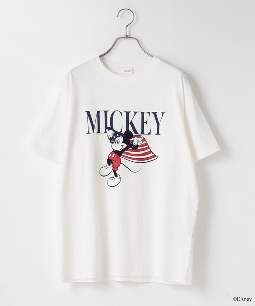 LOWRYS FARM(ローリーズファーム)の「MICKEY/フラッグT 903289(Tシャツ/カットソー・レディース・ネイビー/ホワイト・FREE)」の8枚目の写真