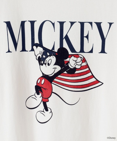 LOWRYS FARM(ローリーズファーム)の「MICKEY/フラッグT 903289(Tシャツ/カットソー・レディース・ネイビー/ホワイト・FREE)」の15枚目の写真