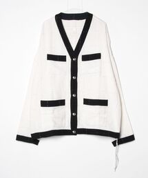 COTTON TWEED CARDIGAN