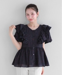 ジャガードボリューム3段フリルトップス（その他トップス）｜Fit more