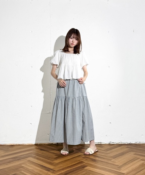 MAISON SELECT(メゾンセレクト)の「6C82 スクエアネック パフスリーブ フレアブラウス(シャツ/ブラウス・レディース・ブラック/ホワイト/アイボリー・FREE)」の19枚目の写真