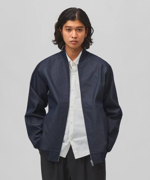 adidas（アディダス）の「【別注】アディダス adidas M LUXA DENIM BOMBER ジャケット AP 限定コラボ（デニムジャケット・メンズ・ブラック/ネイビー・3L/L/M/S/LL）」の9枚目の写真