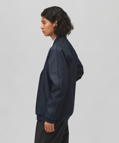 adidas（アディダス）の「【別注】アディダス adidas M LUXA DENIM BOMBER ジャケット AP 限定コラボ（デニムジャケット・メンズ・ブラック/ネイビー・3L/L/M/S/LL）」の3枚目の写真