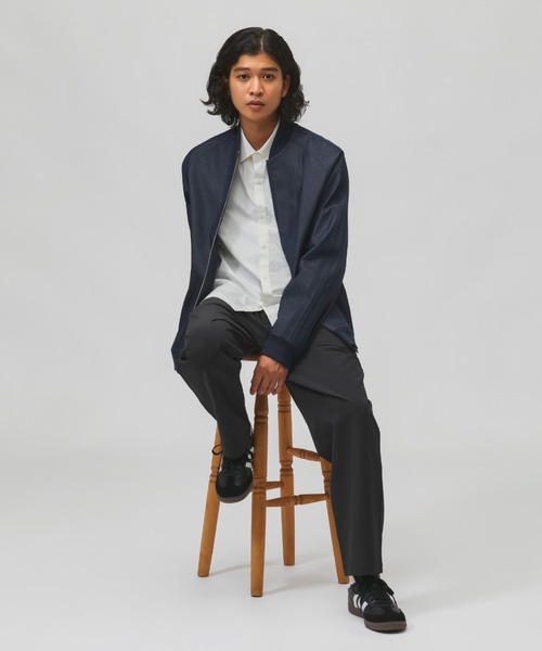 adidas（アディダス）の「【別注】アディダス adidas M LUXA DENIM BOMBER ジャケット AP 限定コラボ（デニムジャケット・メンズ・ブラック/ネイビー・3L/L/M/S/LL）」の8枚目の写真
