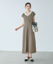 レイヤード風フレンチスリーブワンピース/1043556
