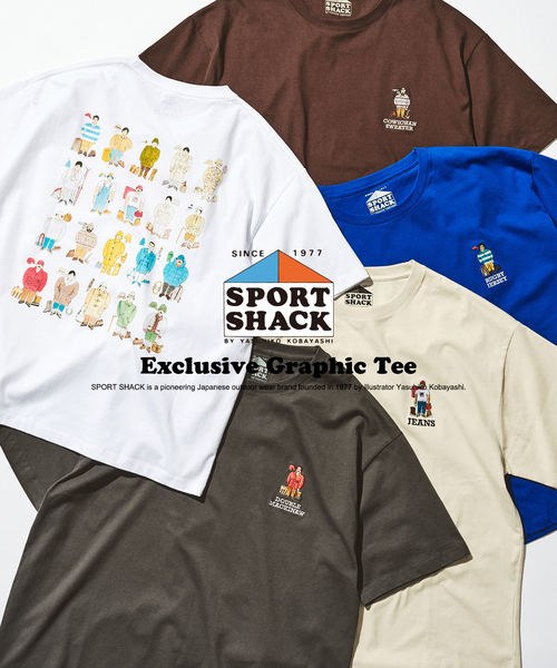 417 EDIFICE（フォーワンセブンエディフィス）の「SPORT SHACK × 417 グラフィックTシャツ（Tシャツ/カットソー・メンズ・ホワイト/ブルー/ライトグレー/ブラウン/ブラック系その他・MEDIUM/LARGE）」の8枚目の写真