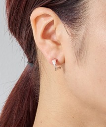 ◆金属アレルギー対応◆◆made in japan◆　【高品質ポスト】【純金・純銀厚メッキ】ツイストシャイン　ジルコニアセラミックポストピアス