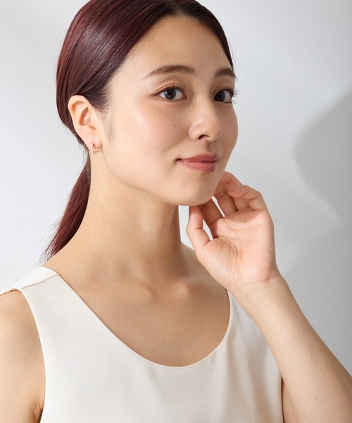 CALIN STANDARD(カリンスタンダード)の「◆金属アレルギー対応◆◆made in japan◆ 【高品質ポスト】【純金・純銀厚メッキ】ツイストシャイン ジルコニアセラミックポストピアス(ピアス(両耳用)・レディース・ゴールド/ピンクゴールド/シルバー・FREE)」の6枚目の写真