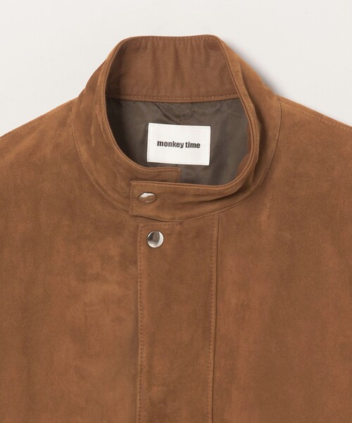 MONKEY TIME(モンキータイム)の「ゴート スエード リブ ジャケット(ブルゾン・メンズ・ブラウン・S/M/L/XL)」の3枚目の写真