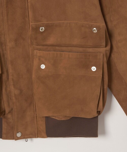 MONKEY TIME(モンキータイム)の「ゴート スエード リブ ジャケット(ブルゾン・メンズ・ブラウン・S/M/L/XL)」の5枚目の写真