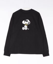 【1PIU1UGUALE3 RELAX】SNOOPY & WOODSTOCK LINESTONE L/S