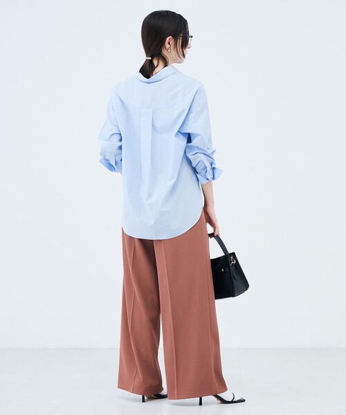 NOLLEY’S Sophi(ノーリーズソフィ)の「ウォッシャブルタイプライター2WAYシャツ(シャツ/ブラウス・レディース・サックスブルー/オリーブ/ホワイト/ベビーピンク・38)」の9枚目の写真