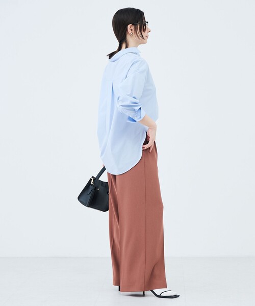 NOLLEY’S Sophi(ノーリーズソフィ)の「ウォッシャブルタイプライター2WAYシャツ(シャツ/ブラウス・レディース・サックスブルー/オリーブ/ホワイト/ベビーピンク・38)」の10枚目の写真