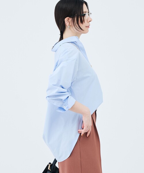 NOLLEY’S Sophi(ノーリーズソフィ)の「ウォッシャブルタイプライター2WAYシャツ(シャツ/ブラウス・レディース・サックスブルー/オリーブ/ホワイト/ベビーピンク・38)」の16枚目の写真