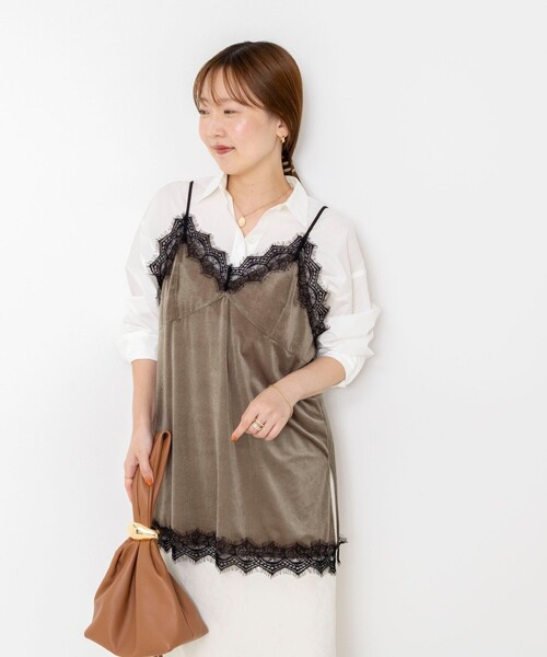 NOLLEY’S Sophi(ノーリーズソフィ)の「ウォッシャブルタイプライター2WAYシャツ(シャツ/ブラウス・レディース・サックスブルー/オリーブ/ホワイト/ベビーピンク・38)」の21枚目の写真