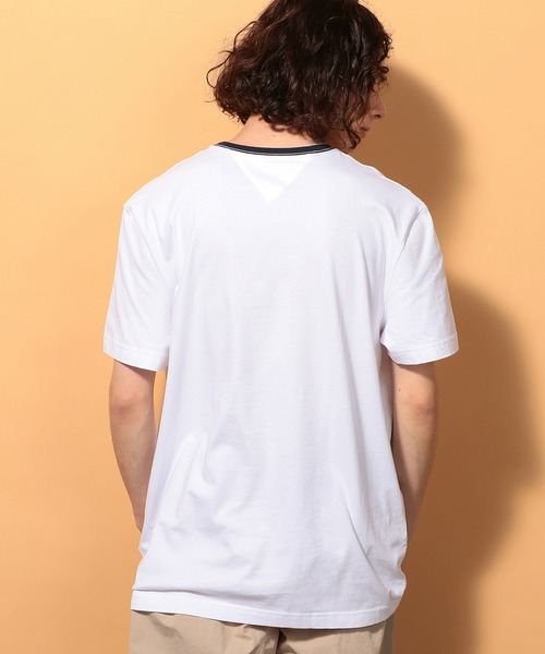 TOMMY HILFIGER（トミーヒルフィガー）の「【オンライン限定】【ユニセックス】トミーヒルフィガーロゴTシャツ / TINO TEE（Tシャツ/カットソー・レディース・ホワイト/ネイビー/グレー/レッド/ホワイト系その他/ネイビー系/ブラック/ブルー/ピンク/グレー系その他/レッド系その他/ブラック系その他/ホワイト系その他2/グレー系その他2・MEDIUM/SMALL/LARGE/X-LARGE/XX-LARGE）」の18枚目の写真