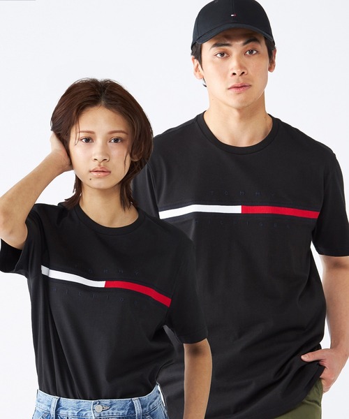 売れ筋商品|||トミー ヒルフィガー Tシャツ レディース トップス LOGO  - Print T-shirt - heather oatmilk 楽天市場】トミーヒルフィガー tシャツ レディース（Tシャツ