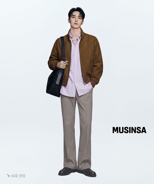 MUSINSA STANDARD（ムシンサスタンダード）の「シンセティックレザー スクエア ホーボーバッグ [ブラック]（トートバッグ・メンズ・その他・F）」の11枚目の写真