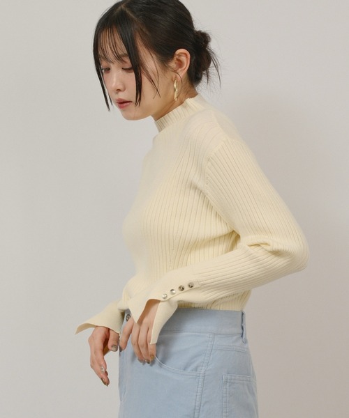 palm RICHE(ポームリシュ)の「ハイネックリブニット(ニット/セーター・レディース・レッド/オフホワイト/ターコイズブルー/グレー/ブラック・M)」の21枚目の写真