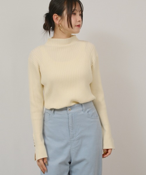 palm RICHE(ポームリシュ)の「ハイネックリブニット(ニット/セーター・レディース・レッド/オフホワイト/ターコイズブルー/グレー/ブラック・M)」の11枚目の写真