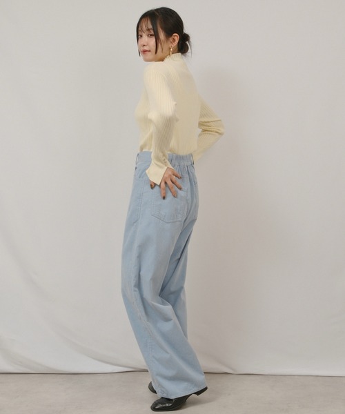 palm RICHE(ポームリシュ)の「ハイネックリブニット(ニット/セーター・レディース・レッド/オフホワイト/ターコイズブルー/グレー/ブラック・M)」の18枚目の写真