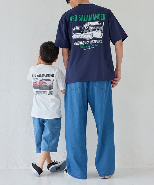 j.n.r.d(ジェー・エヌ・アール・ディー)の「【Red Salamander】イラストプリントTシャツ(Tシャツ/カットソー・メンズ・ネイビー/ホワイト/ブラック・M/L/LL)」の1枚目の写真