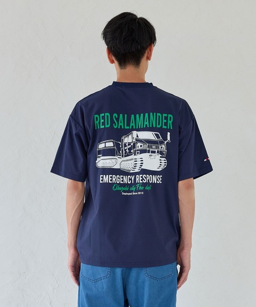 j.n.r.d(ジェー・エヌ・アール・ディー)の「【Red Salamander】イラストプリントTシャツ(Tシャツ/カットソー・メンズ・ネイビー/ホワイト/ブラック・M/L/LL)」の15枚目の写真