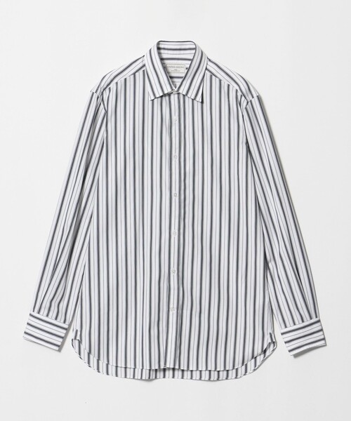 UNITED ARROWS(ユナイテッドアローズ)の「THOMAS MASON オルタネイトストライプ ショートポイント レギュラーカラーシャツ(シャツ/ブラウス・メンズ・ダークグレー・41cm/39cm/40cm)」の2枚目の写真