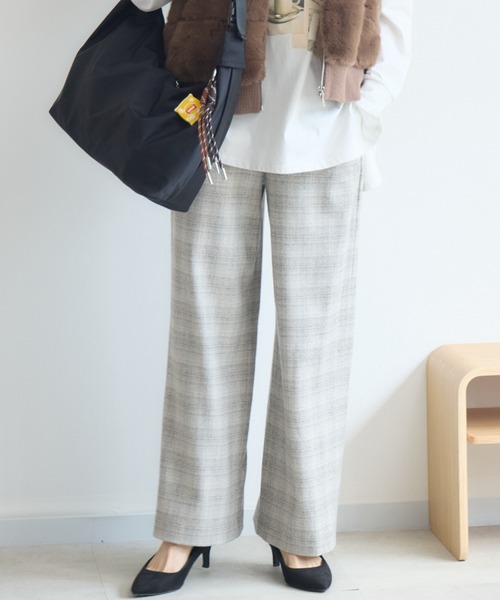 KATHARINE ROSS（キャサリンロス）の「両面起毛セミフレアパンツ（その他パンツ・レディース・ブラウン/ライトグレー/ベージュ・MEDIUM/LARGE）」の3枚目の写真