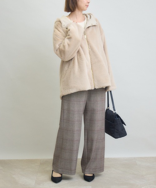 KATHARINE ROSS（キャサリンロス）の「両面起毛セミフレアパンツ（その他パンツ・レディース・ブラウン/ライトグレー/ベージュ・MEDIUM/LARGE）」の10枚目の写真