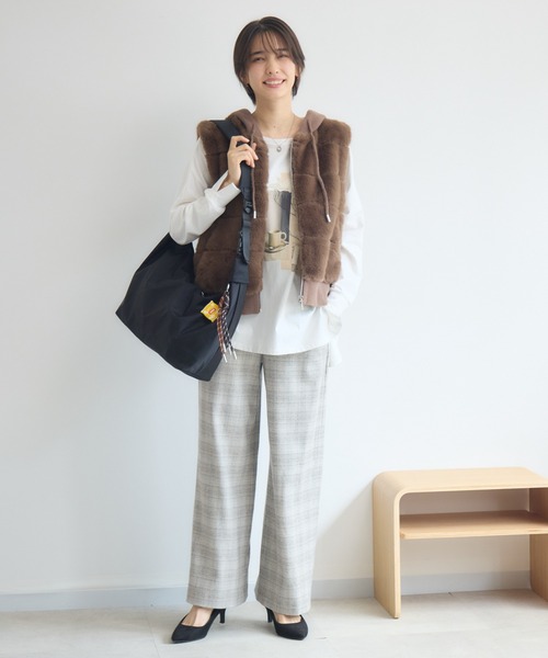 KATHARINE ROSS（キャサリンロス）の「両面起毛セミフレアパンツ（その他パンツ・レディース・ブラウン/ライトグレー/ベージュ・MEDIUM/LARGE）」の18枚目の写真