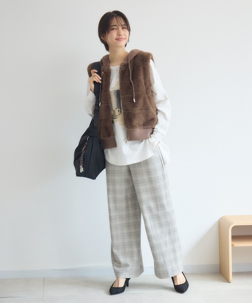 KATHARINE ROSS（キャサリンロス）の「両面起毛セミフレアパンツ（その他パンツ・レディース・ブラウン/ライトグレー/ベージュ・MEDIUM/LARGE）」の20枚目の写真