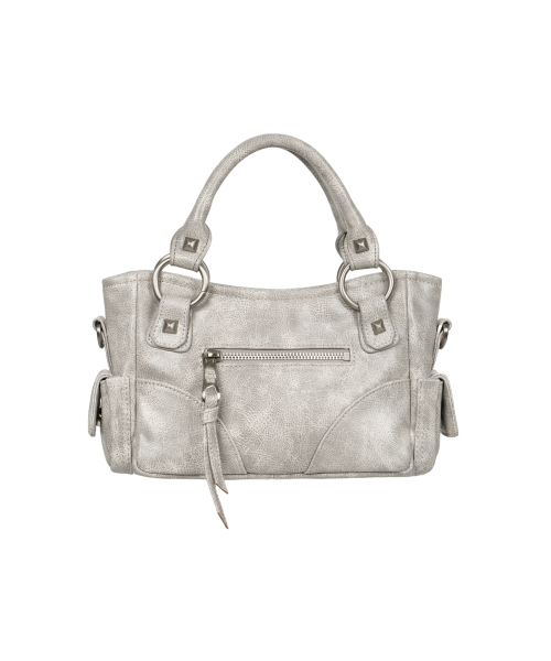 IUGAMAKARAS（イウガマカラス）の「Studded Leather Micro Shoulder Bag (Gray)（トートバッグ・レディース・その他・FREE）」の9枚目の写真
