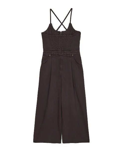 Ameri(アメリ)の「BACK CROSS DENIM ROMPERS(つなぎ/オールインワン・レディース・ブラウン/ブルー・SMALL/MEDIUM/X-SMALL)」の7枚目の写真